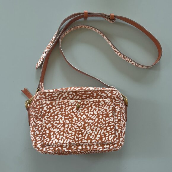 The Transport Camera Bag : Animal Spot Calf Hair in Toffee Multi - Picture 1 of 5